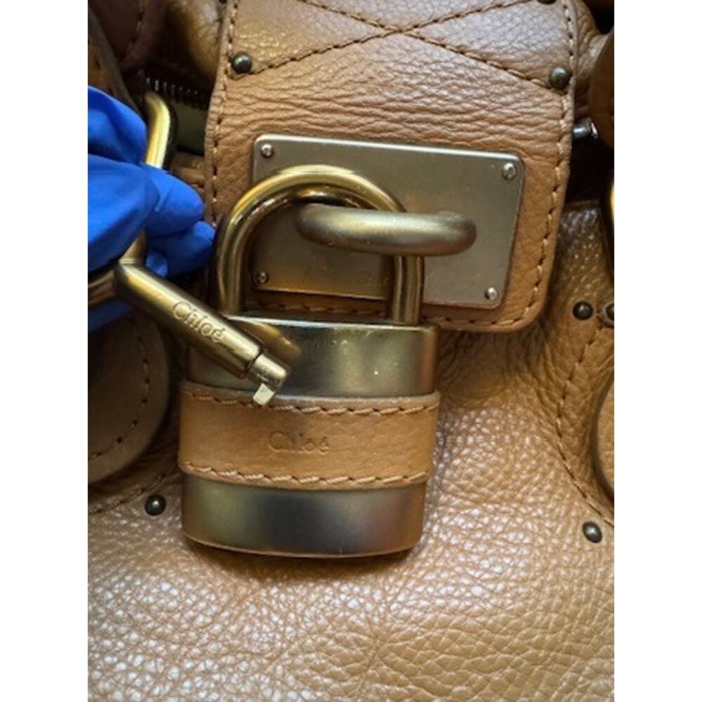 Chloé Paddington Leather Satchel Bag Tan/Brown - Picture 5 of 16